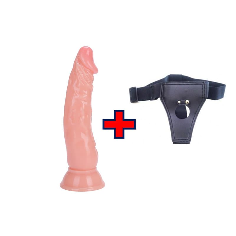 18 Cm. Hardy – Belden Bağlamalı Kemerli – Ultra Gerçekçi Doku Vantuzlu Dildo