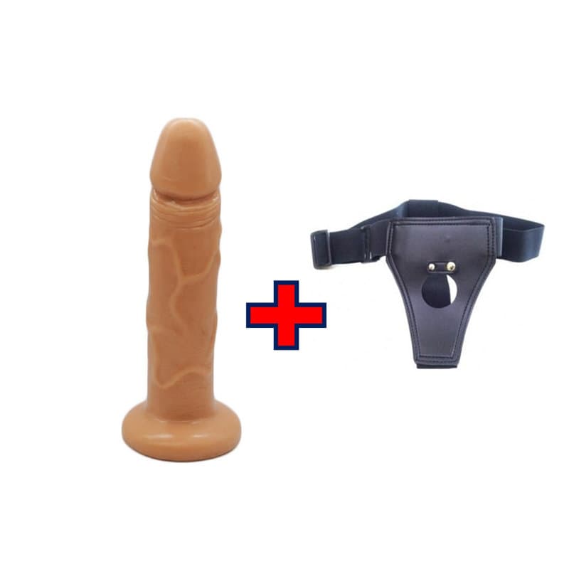 7” King Cock – Ultra Realistik – Belden Bağlamalı Kemerli Dildo (Ten Rengi)