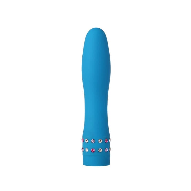 Diamond Princess Mücevher Taşlı 4” Vibratör (Mavi)