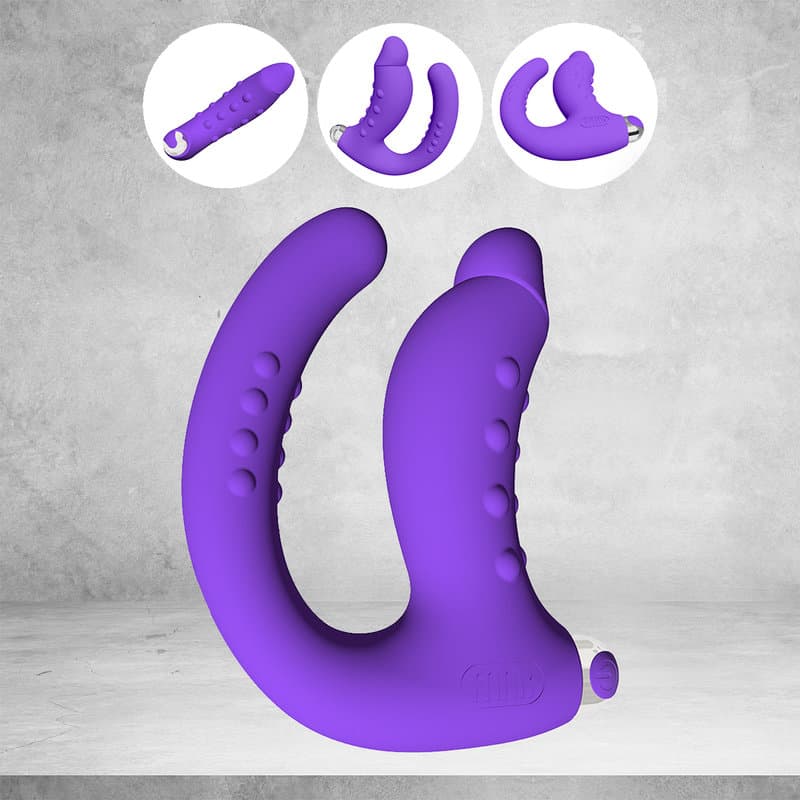 Dr.Love USB Şarjlı Anal & Vajinal Ultra Lüx Çatal Vibratör –