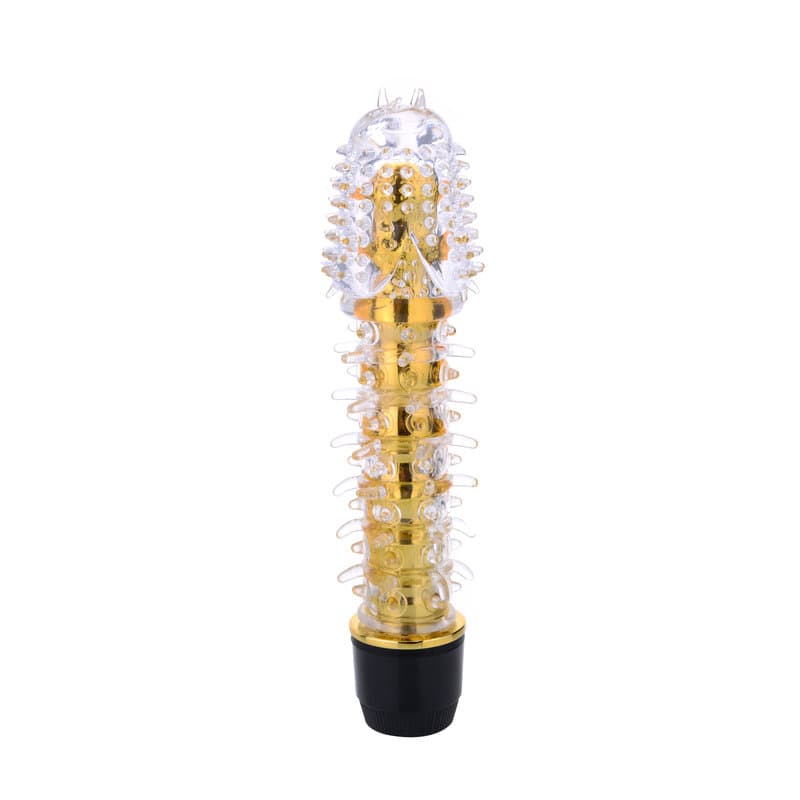 Renkli Fantazi Jelly Vibratör Tırtıklı (Sarı)