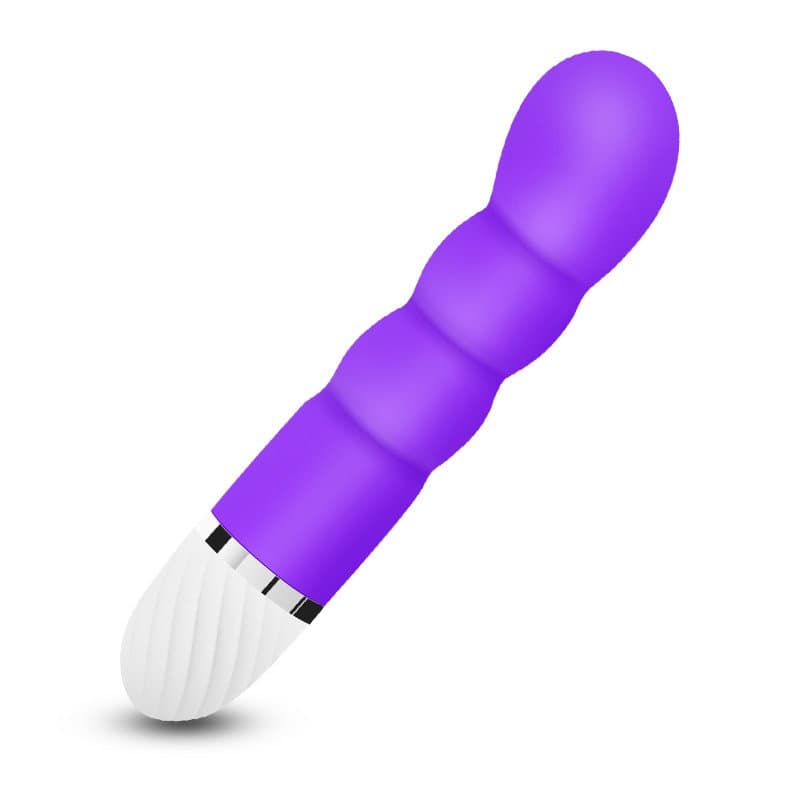 Renkli G-Spot Silikon Vibratör (Mor)