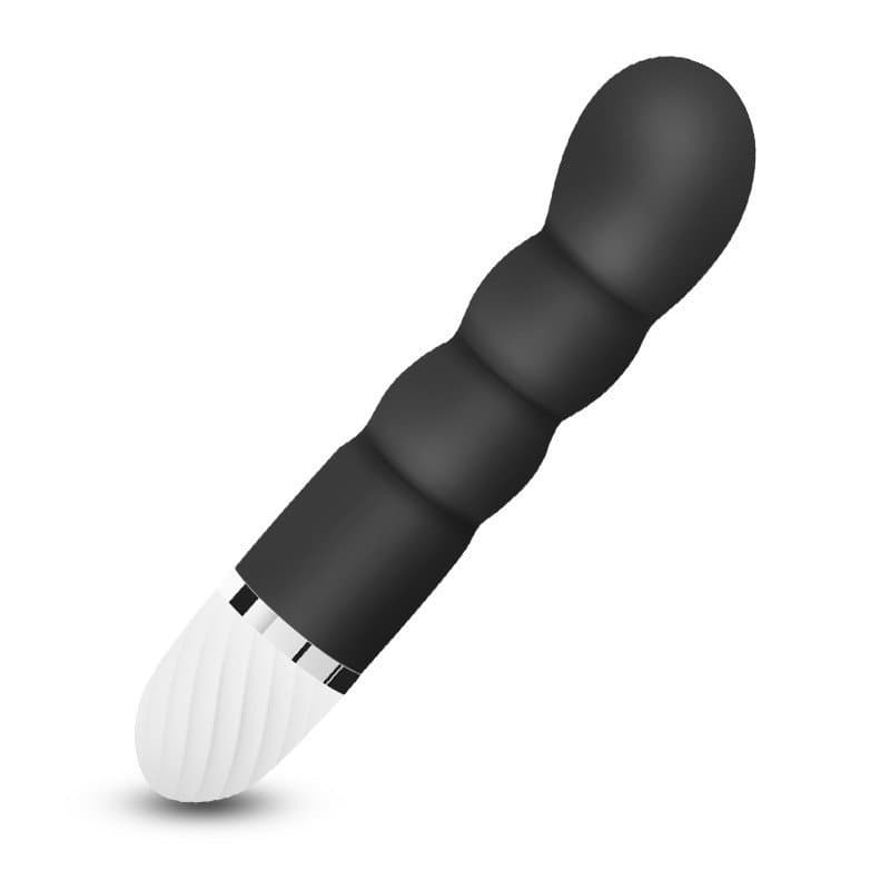 Renkli G-Spot Silikon Vibratör (Siyah)