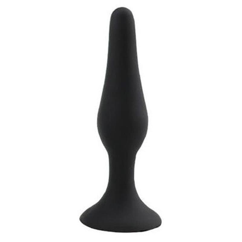 Tekli Silikon Çift Döngü Anal Plug (Siyah)