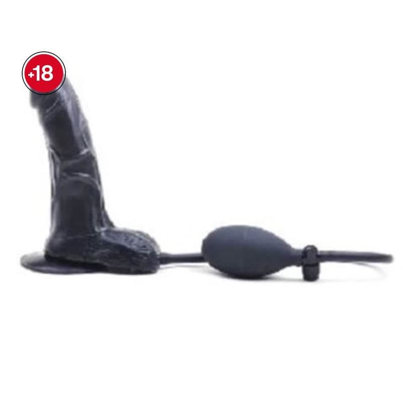 Şişebilen Vantuzlu Tam Realistik Penis Vibratör (Gri)