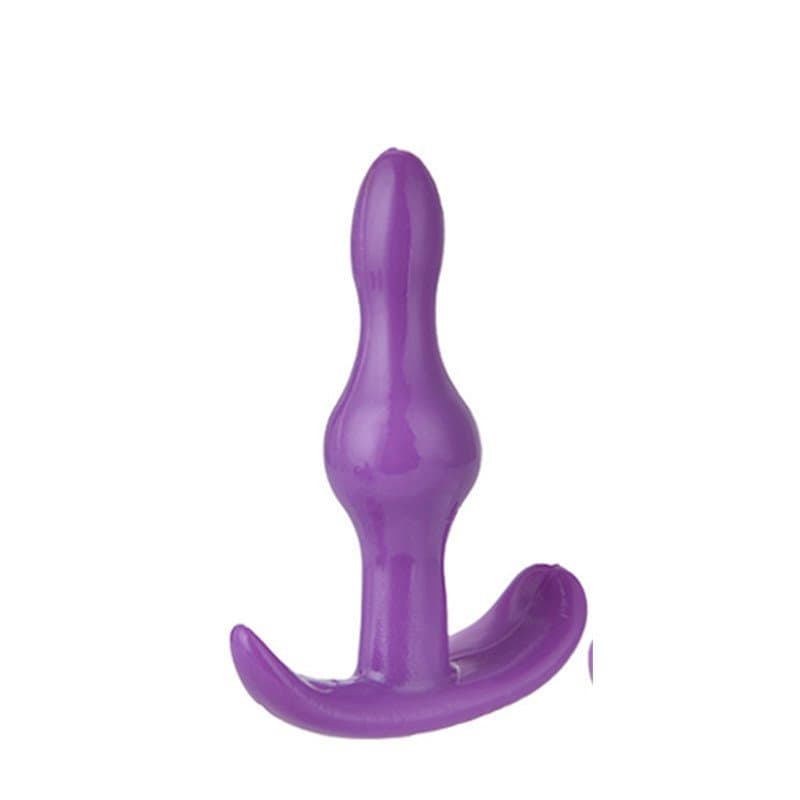 Tekli Yumuşak Silikon Anal Plug (Mor)