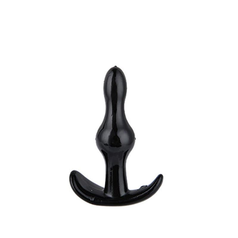 Tekli Yumuşak Silikon Anal Plug (Siyah)