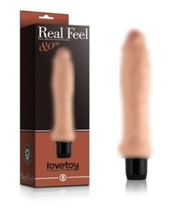 Real Feel 20 CM Güçlü Titreşimli Realistik Vibratör Penis Dildo